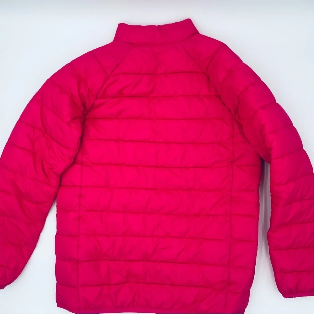 Packable Puffer Coat Girls 14-16 Wonder Nation Pink Foldable Water Resistant